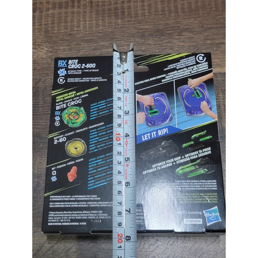 Beyblade X Bite Croc 2-60Q Deluxe String Launcher & Custom Grip Set G3083 New - Picture 4 of 4